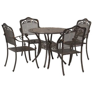 vidaXL Ensemble de salle à manger pour jardin 5 Pièces Bronze