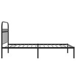 vidaXL Cadre de lit métal avec tête de lit noir 107x203 cm