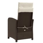 vidaXL Chaises inclinables de jardin lot de 2 avec repose-pied rotin
