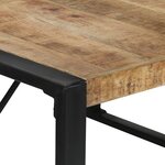 vidaXL Table à manger 140x140x75 cm Bois de manguier brut