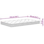 vidaXL Matelas en mousse moyennement doux 90x190 cm
