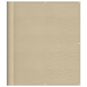 vidaXL Écran de balcon beige 120x700 cm 100  polyester oxford
