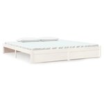 vidaXL Cadre de lit Blanc Bois massif 200x200 cm