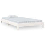 vidaXL Lit empilable Blanc 80x200 cm Bois de pin massif