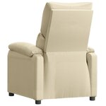 vidaXL Fauteuil inclinable Crème Tissu