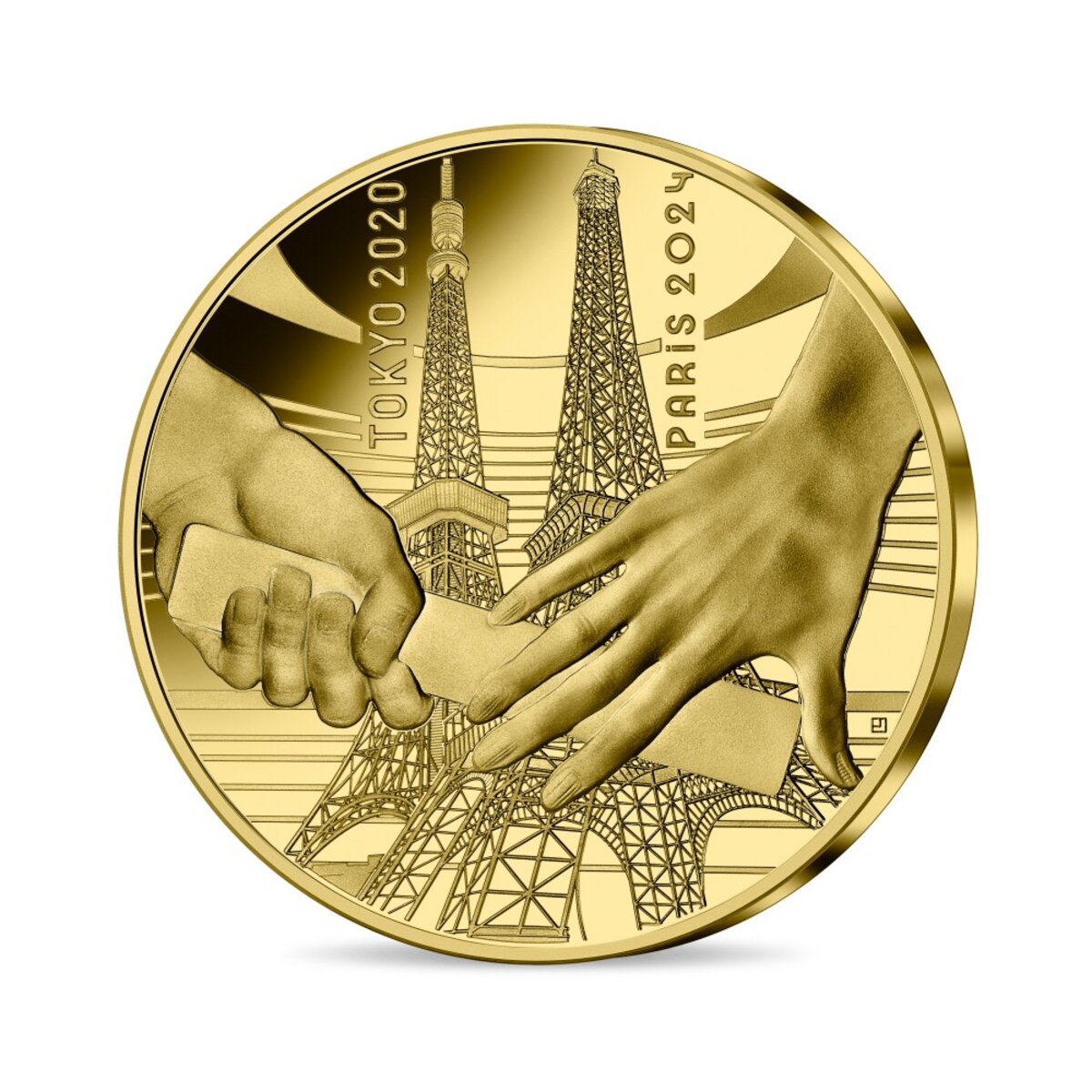 Monnaie de 200€ Or - Jeux olympiques de paris 2024 - Handover Tokyo-Paris -  La Poste