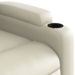 vidaXL Fauteuil inclinable électrique Crème Similicuir
