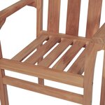 vidaXL Chaises de jardin empilables 2 Pièces Bois de teck solide