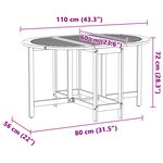 Table de jardin pliable papillon vidaXL 110x60x72 cm en bois d'acacia costaud
