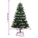 vidaXL Sapin de Noël artificiel à charnières avec neige floquée 150 cm