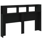 vidaXL Tête de lit à LED noir 160x18 5x103 5 cm bois d'ingénierie