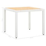 vidaXL Salon de jardin 5 Pièces résine tressée blanc