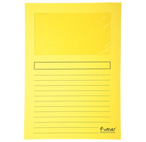 Paquet 100 chemises à fenêtre FOREVER Jaune EXACOMPTA