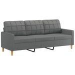 vidaXL Ensemble de canapés 4 Pièces coussins gris foncé tissu