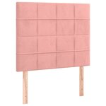 vidaXL Cadre de lit avec tête de lit Rose 90x190 cm Velours