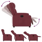 vidaXL Fauteuil inclinable Rouge bordeaux Tissu