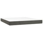 vidaXL Sommier à lattes de lit et matelas Gris foncé 200x200cm Velours
