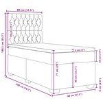 vidaXL Sommier à lattes de lit avec matelas bleu 80x200 cm velours