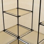 vidaXL Garde-robe d'angle Crème 130 x 87 x 169 cm