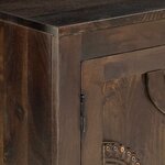 vidaXL Buffet avec dessin sculpté 110x35x70 cm Bois de manguier massif