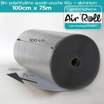 1 rouleau de film bulle d'air largeur 100cm x longueur 75m  - gamme air'roll isotherme