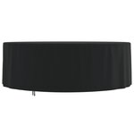 vidaXL Housse de salon de jardin rond noir Ø 244x71 cm oxford 420D