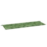 vidaXL Coussin de banc de jardin motif de feuilles 150x50x3 cm