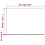 vidaXL Tissu de remplacement pour auvent rayures multicolores 4 5x3 m