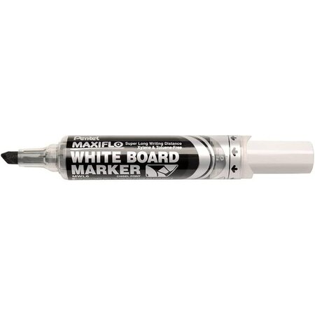 Marqueur tableaux blancs maxiflo  pointe biseautée large  noir pentel