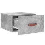 vidaXL Tables de chevet murales 2 Pièces gris béton 35x35x20 cm