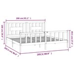 vidaXL Cadre de lit avec tête de lit bois de pin massif 200x200 cm