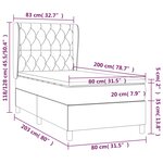 vidaXL Sommier à lattes de lit avec matelas Marron foncé 80x200 cm