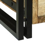 vidaXL Table Basse 90x50x38 cm en Bois Massif de Mangue Brut