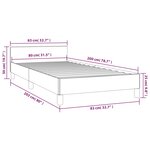 vidaXL Cadre de lit avec tête de lit Vert 80x200 cm Tissu