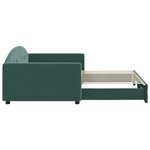 vidaXL Lit de jour avec lit gigogne vert foncé 100x200 cm velours