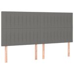 vidaXL Sommier à lattes de lit avec matelas Gris foncé 200x200cm Tissu