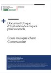 Document unique d'évaluation des risques professionnels métier  : Cours musique  chant  danse - Version 2024 UTTSCHEID