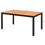 vidaXL Salon de jardin 7 Pièces PVC Résine tressée Noir et marron