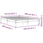 vidaXL Cadre de lit sans matelas chêne marron 140x200 cm