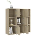 vidaXL Bibliothèque Chêne sonoma 90x30x90 cm Bois d’ingénierie