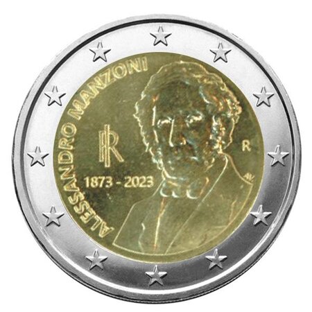 2 euro commemorative 2023 : italie (alessandro manzoni)