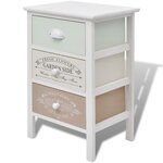 vidaXL Armoire de rangement en style français 3 tiroirs Bois