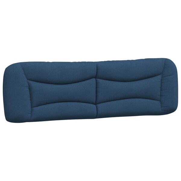 vidaXL Coussin de tête de lit bleu 180 cm tissu