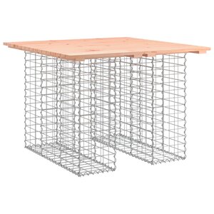 vidaXL Table de jardin Gabion Design 100x102x72 cm Bois massif Douglas