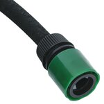 vidaXL Tuyau d'arrosage de jardin noir 0 6" 50 m caoutchouc