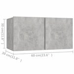 vidaXL Ensemble de meuble TV 6 Pièces Gris béton Bois d'ingénierie
