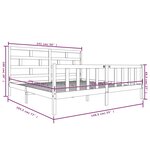 vidaXL Cadre de lit bois de pin massif 135x190 cm double