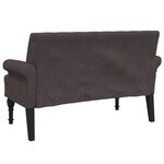 vidaXL Banc avec dossier marron foncé 120x62x75 5 cm tissu