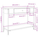 vidaXL Table console chêne fumé 100x34 5x75 cm bois d'ingénierie