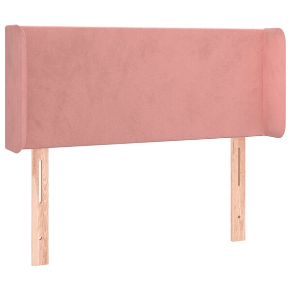vidaXL Tête de lit avec oreilles Rose 83x16x78/88 cm Velours